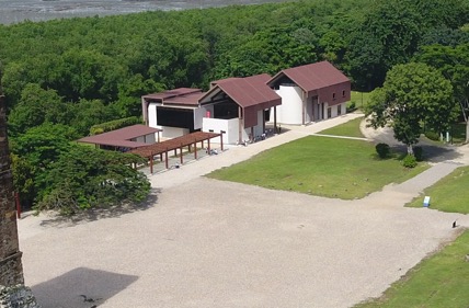 Vista aérea del Museo de la Plaza Mayor de Panamá Viejo